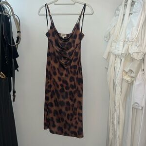 Lagence leopard midi dress size 0